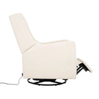 Fauteuil inclinable de luxe motorisé avec fonction pivotante et planeur, fauteuil inclinable de salon rembourré avec support lombaire