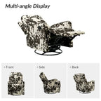 Fauteuil inclinable pivotant manuel floral avec dossier capitonné, lot de 2