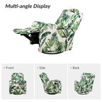Fauteuil inclinable pivotant manuel floral avec dossier capitonné, lot de 2