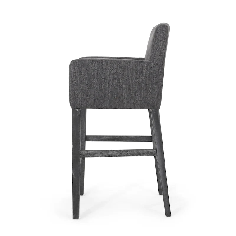Tabourets de bar de 30,5 pouces en tissu et hévéa (lot de 2)