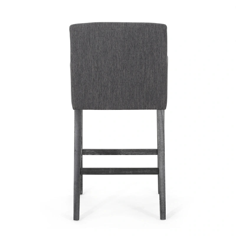 Tabourets de bar de 30,5 pouces en tissu et hévéa (lot de 2)