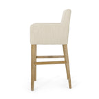Tabourets de bar de 30,5 pouces en tissu et hévéa (lot de 2)