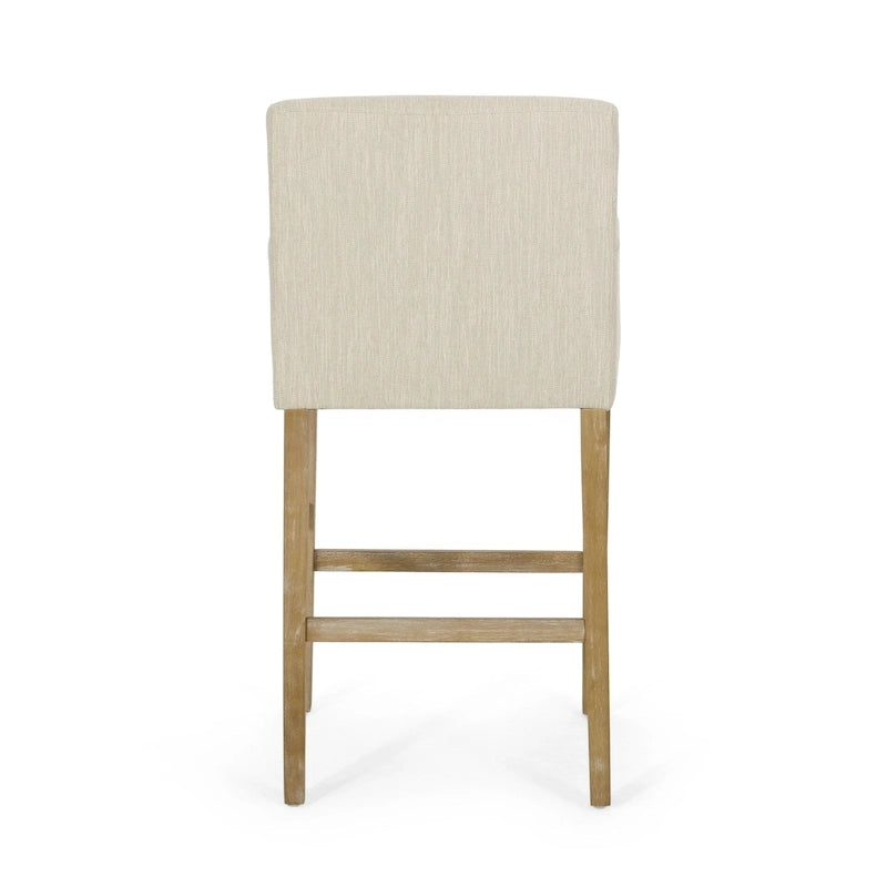 Tabourets de bar de 30,5 pouces en tissu et hévéa (lot de 2)