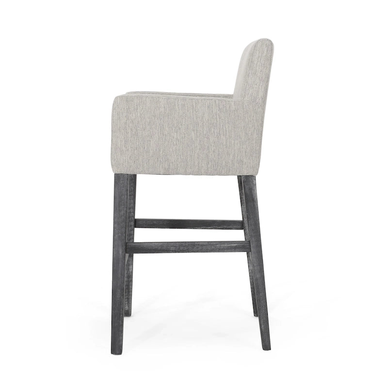 Tabourets de bar de 30,5 pouces en tissu et hévéa (lot de 2)
