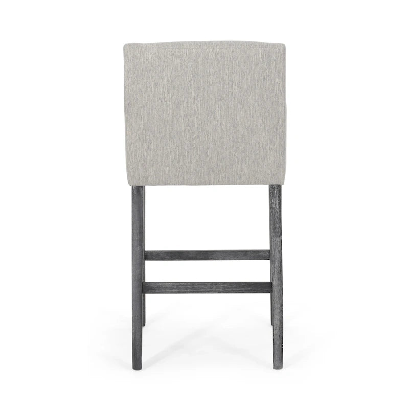 Tabourets de bar de 30,5 pouces en tissu et hévéa (lot de 2)
