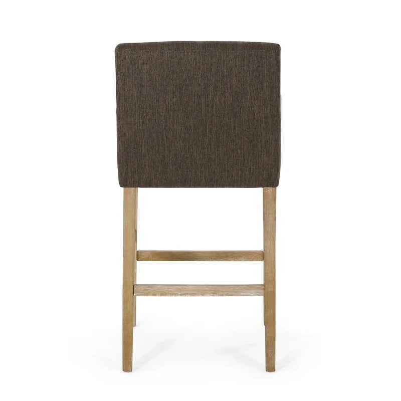 Tabourets de bar de 30,5 pouces en tissu et hévéa (lot de 2)