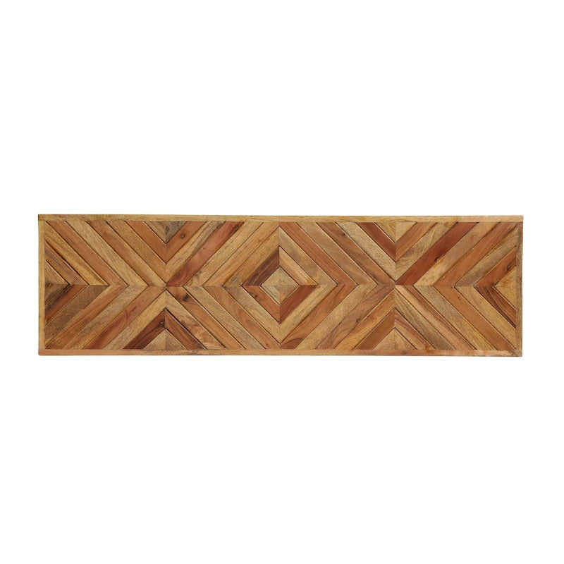 Banc d'intérieur en bois de manguier artisanal