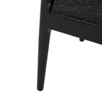 Chaises de salle à manger en tissu et en bois d'hévéa (lot de 2)