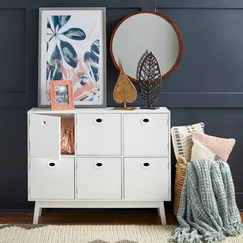 Meuble de rangement Mid-Century Modern à 6 portes