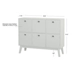 Meuble de rangement Mid-Century Modern à 6 portes