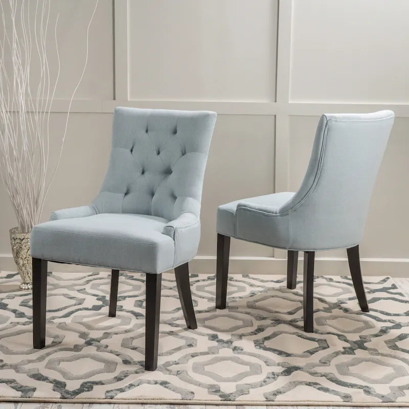 Chaises de salle à manger contemporaines capitonnées (Lot de 2) - 21.50 L x 25.00 l x 36.00 H