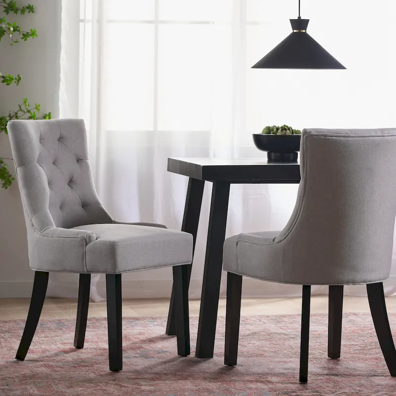 Chaises de salle à manger contemporaines capitonnées (Lot de 2) - 21.50 L x 25.00 l x 36.00 H