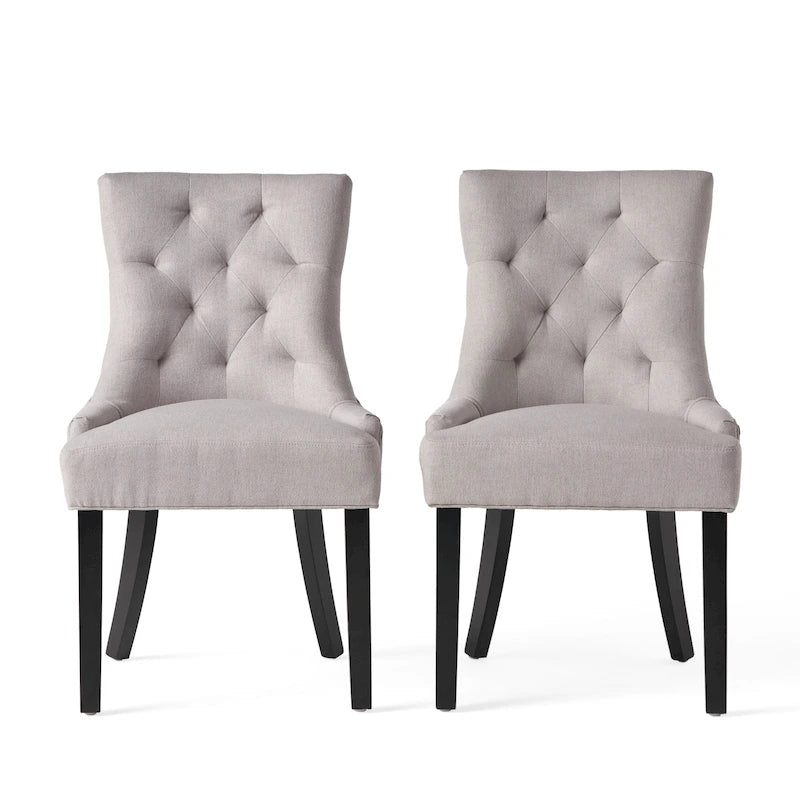 Chaises de salle à manger contemporaines capitonnées (Lot de 2) - 21.50 L x 25.00 l x 36.00 H