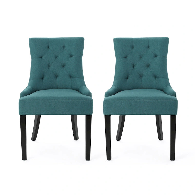 Chaises de salle à manger contemporaines capitonnées (Lot de 2) - 21.50 L x 25.00 l x 36.00 H
