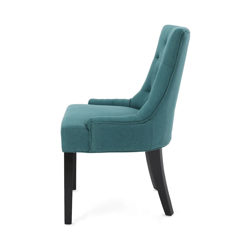 Chaises de salle à manger contemporaines capitonnées (Lot de 2) - 21.50 L x 25.00 l x 36.00 H