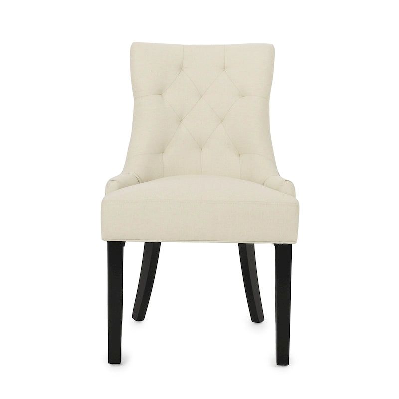 Chaises de salle à manger contemporaines capitonnées (Lot de 2) - 21.50 L x 25.00 l x 36.00 H