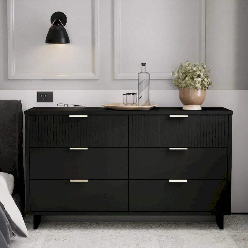 Commode double large moderne à 6 tiroirs Manhattan Comfort Granville 55.07