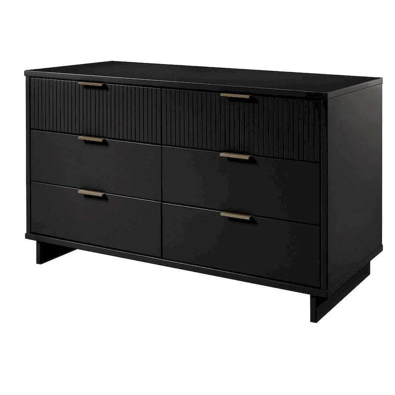 Commode double large moderne à 6 tiroirs Manhattan Comfort Granville 55.07
