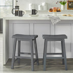 Tabouret de bar 61 cm en bois massif (lot de 2)