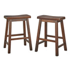 Tabouret de bar 61 cm en bois massif (lot de 2)