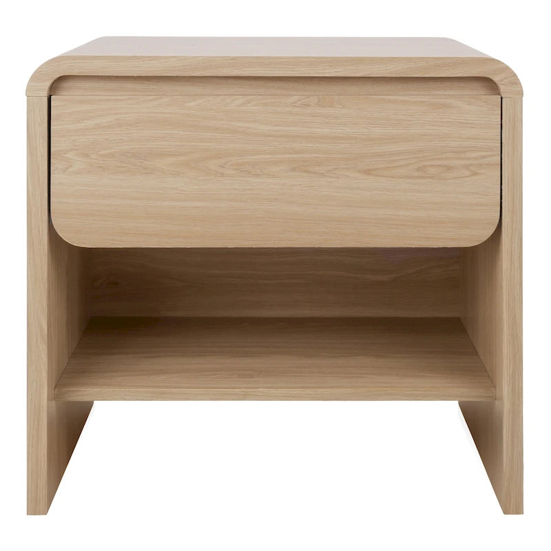 Table d'appoint/de chevet moderne minimaliste avec 1 tiroir - Chêne européen