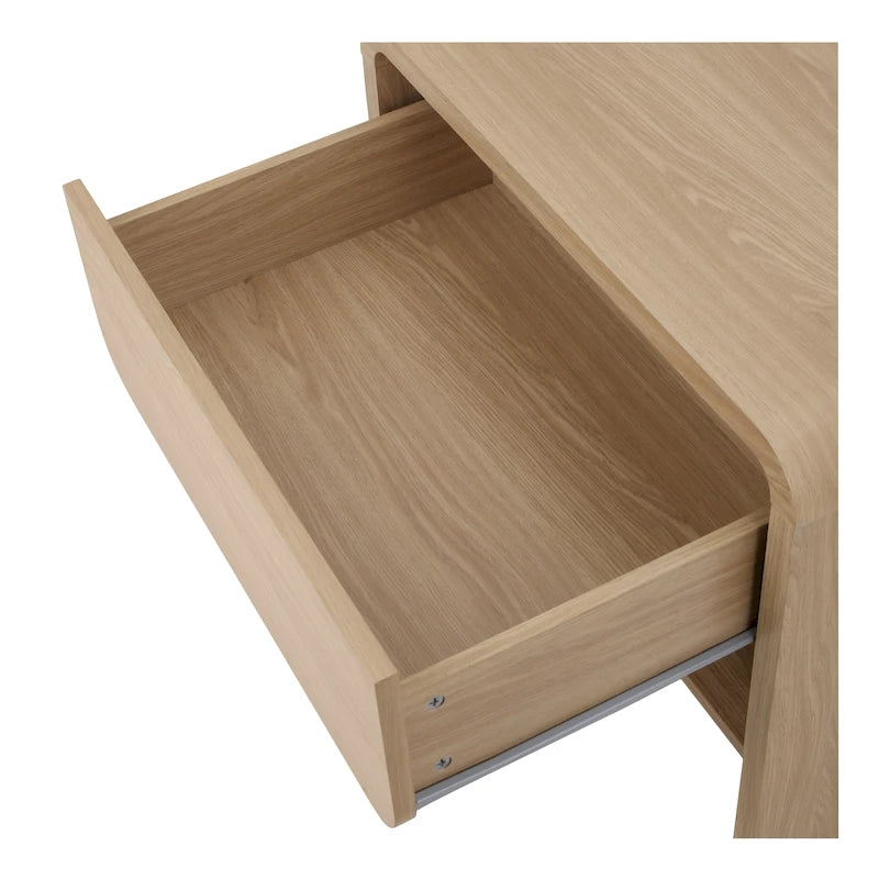 Table d'appoint/de chevet moderne minimaliste avec 1 tiroir - Chêne européen