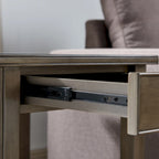 Table d'appoint en bois massif de 20 po avec étagère et tiroir verrouillable dissimulé