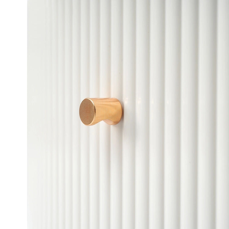 Table basse ronde moderne avec 2 grands tiroirs de rangement