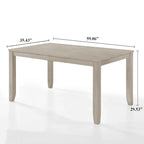 Table à manger rectangulaire, simple et élégante