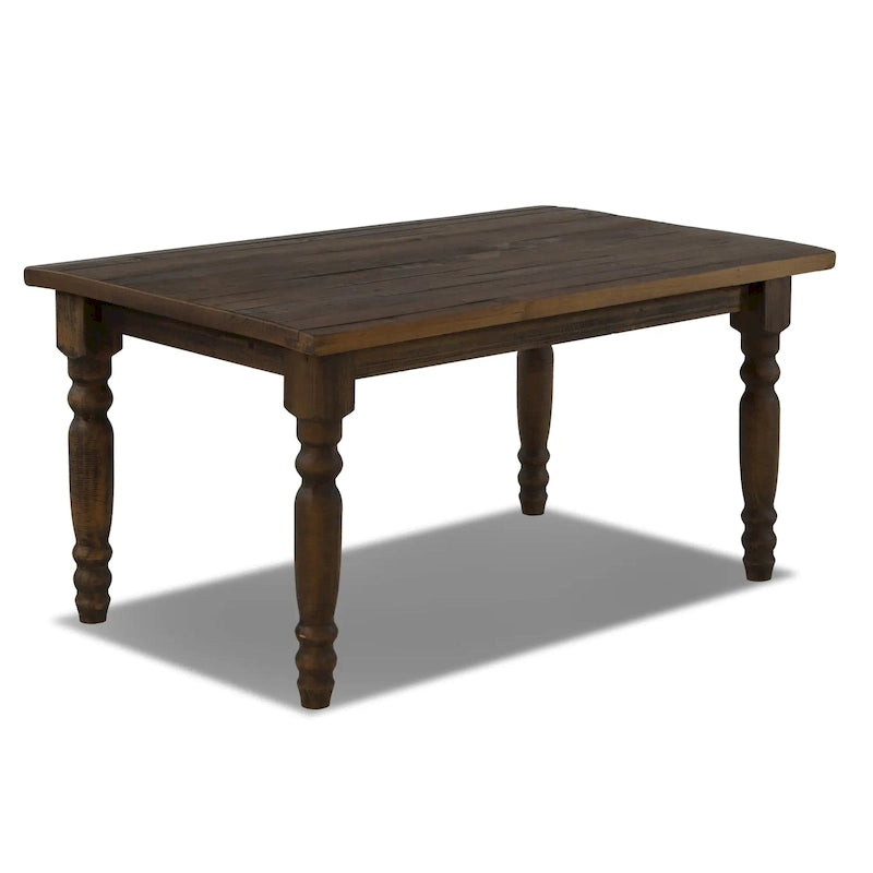 Table à manger en bois massif de 160 cm, 6 places