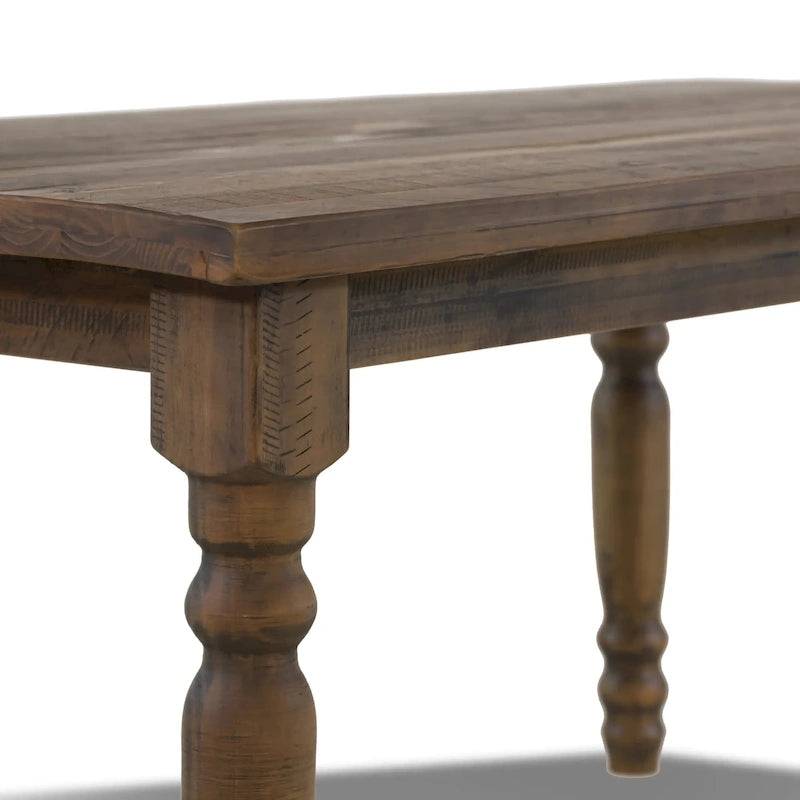 Table à manger en bois massif de 160 cm, 6 places