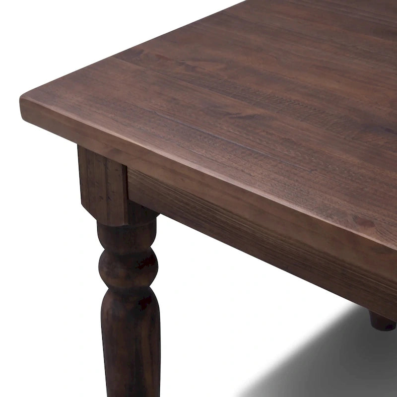 Table à manger en bois massif de 160 cm, 6 places
