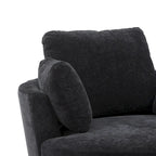 Fauteuil club pivotant rembourré avec base en métal
