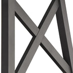 Table d'appoint rustique en X avec étagère