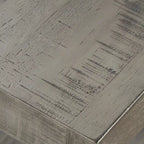 Table d'appoint rustique en X avec étagère
