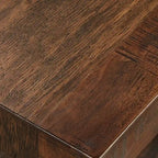 Table d'appoint rustique en X avec étagère
