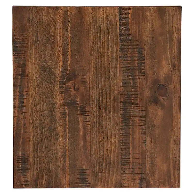 Table d'appoint rustique en X avec étagère