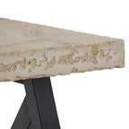 Table d'appoint rustique en X avec étagère