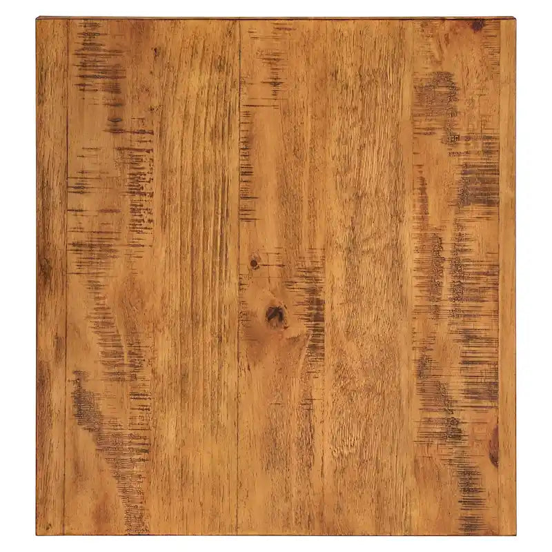 Table d'appoint rustique en X avec étagère