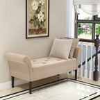 Banc de rangement ottoman avec accoudoirs, banquette de rangement capitonnée pour chambre à coucher, banc d'entrée, repose-pieds avec grand espace de rangement