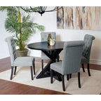 Ensemble de salle à manger 5 pièces Nylander, table à manger avec piétement en X et 4 chaises élégantes