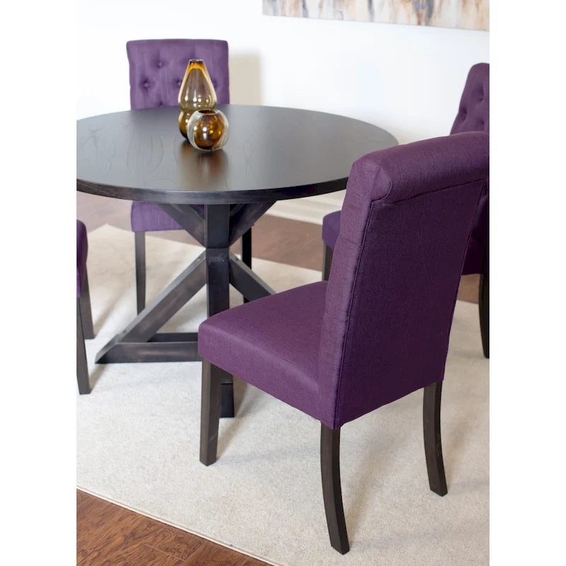 Ensemble de salle à manger 5 pièces Nylander, table à manger avec piétement en X et 4 chaises élégantes