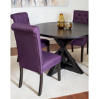 Ensemble de salle à manger 5 pièces Nylander, table à manger avec piétement en X et 4 chaises élégantes