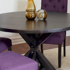 Ensemble de salle à manger 5 pièces Nylander, table à manger avec piétement en X et 4 chaises élégantes