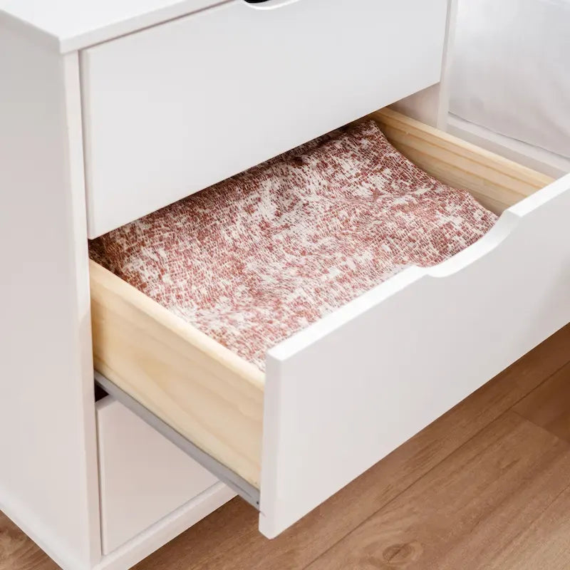 Ensemble de chambre à coucher 3 pièces en pin avec commode à 6 tiroirs et tables de chevet à 3 tiroirs (ensemble de 2)