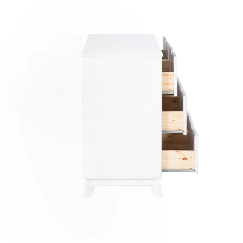 Ensemble de chambre à coucher 3 pièces en pin avec commode à 6 tiroirs et tables de chevet à 3 tiroirs (ensemble de 2)