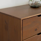 Ensemble de chambre à coucher 3 pièces en pin avec commode à 6 tiroirs et tables de chevet à 3 tiroirs (ensemble de 2)