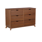 Ensemble de chambre à coucher 3 pièces en pin avec commode à 6 tiroirs et tables de chevet à 3 tiroirs (ensemble de 2)