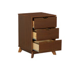 Ensemble de chambre à coucher 3 pièces en pin avec commode à 6 tiroirs et tables de chevet à 3 tiroirs (ensemble de 2)