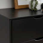 Ensemble de chambre à coucher 3 pièces en pin avec commode à 6 tiroirs et tables de chevet à 3 tiroirs (ensemble de 2)